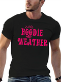 Hoodie Weather Black Graphic T-Shirt