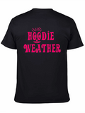 Hoodie Weather Black Graphic T-Shirt
