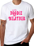 Hoodie Weather Black Graphic T-Shirt