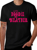 Hoodie Weather Black Graphic T-Shirt