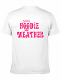 Hoodie Weather Black Graphic T-Shirt