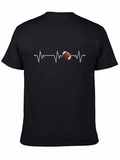 Football Heartbeat Graphic T-Shirt