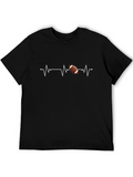 Football Heartbeat Graphic T-Shirt