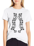 Black T-Shirt with Japanese Forest Design
