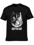 Gotta Eat Pitbull Graphic T-Shirt - Black