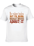 Funny Tummy Hurts Graphic T-Shirt