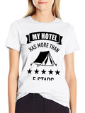Five Star Hotel Camping T-Shirt - Black