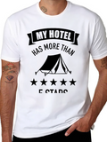 Five Star Hotel Camping T-Shirt - Black