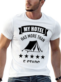 Five Star Hotel Camping T-Shirt - Black