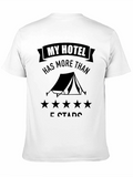 Five Star Hotel Camping T-Shirt - Black