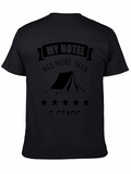 Five Star Hotel Camping T-Shirt - Black