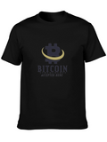 Bitcoin Accepted Here Black Graphic Tee
