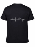 Mountain Heartbeat Graphic Tee - Black
