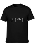 Mountain Heartbeat Graphic Tee - Black