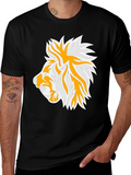 Lion Graphic Black Tee