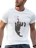 Floral Hand Graphic Black T-Shirt