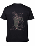 Floral Hand Graphic Black T-Shirt