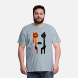 White face with orange and black.