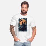 Witch flying into the castle