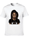 Stylish Black T-Shirt with Woman Graphic