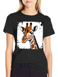 Giraffe Graphic T-Shirt - Stylish Animal Design