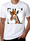 Giraffe Graphic T-Shirt - Stylish Animal Design