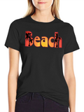 Beach Sunset Palm Tree T-Shirt