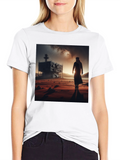 Futuristic Desert Traveler Graphic Tee