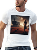 Futuristic Desert Traveler Graphic Tee