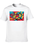 Abstract Graphic Print Black T-Shirt
