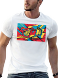 Abstract Graphic Print Black T-Shirt
