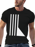 Modern Geometric Black T-Shirt