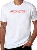 Sad Generation Black T-Shirt with Red Text