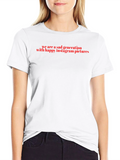 Sad Generation Black T-Shirt with Red Text