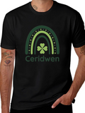 Ceridwen Shamrock Rainbow Graphic T-Shirt