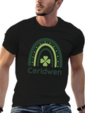 Ceridwen Shamrock Rainbow Graphic T-Shirt