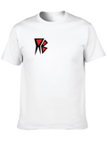 Black Tee with Red Abstract Logo