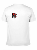 Black Tee with Red Abstract Logo