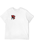 Black Tee with Red Abstract Logo