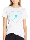 Ski Lover T-Shirt - Heart Design