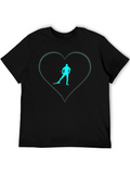 Ski Lover T-Shirt - Heart Design