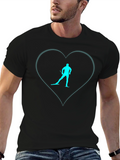 Ski Lover T-Shirt - Heart Design