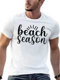 Beach Season Black Graphic T-Shirt