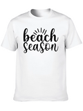 Beach Season Black Graphic T-Shirt