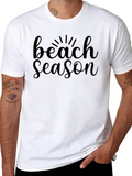 Beach Season Black Graphic T-Shirt