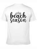 Beach Season Black Graphic T-Shirt