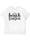 Beach Season Black Graphic T-Shirt