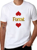 Forest Hearts Graphic Black T-Shirt