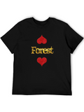 Forest Hearts Graphic Black T-Shirt