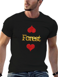 Forest Hearts Graphic Black T-Shirt